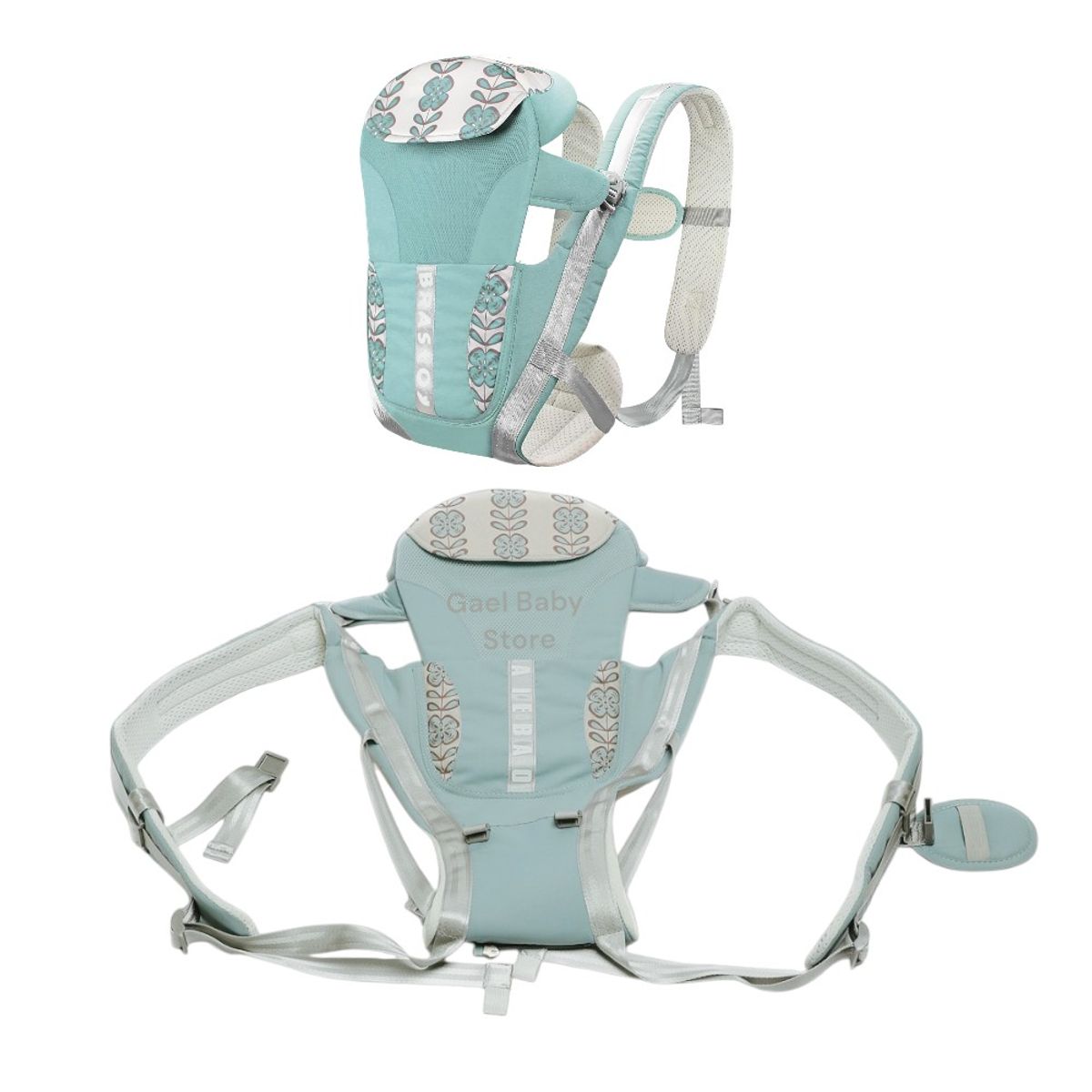 GENERICO - CANGURO ERGONÓMICO PREMIUN CON 3 MODOS DE USO COLOR JADE