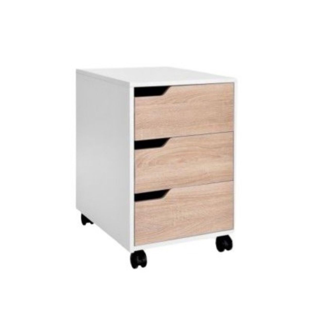 GENERICO - Cajonera De Melamina Movible 3 Cajones Con Rueda