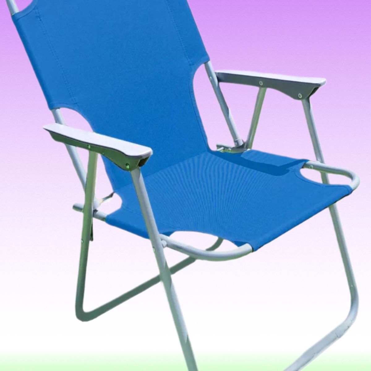 GENERICO - SILLA PLEGABLE PORTÁTIL DE TERRAZA PLAYA CAMPING PISCINA LIGERA