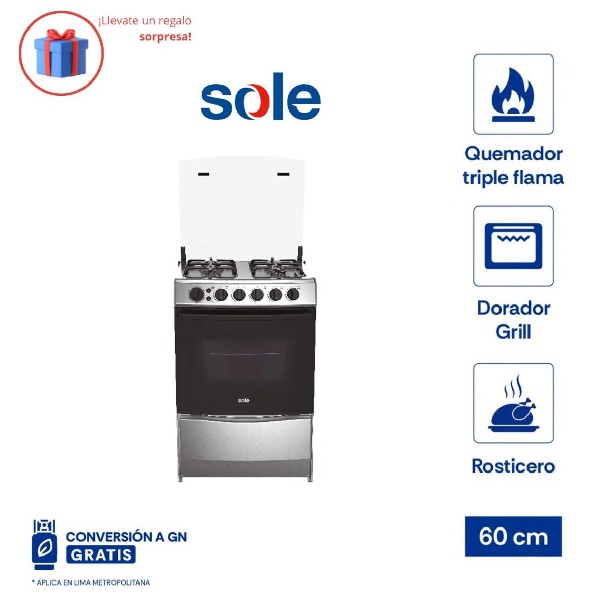 SOLE - Cocina de Pie Varadero Sole GLP 60cm