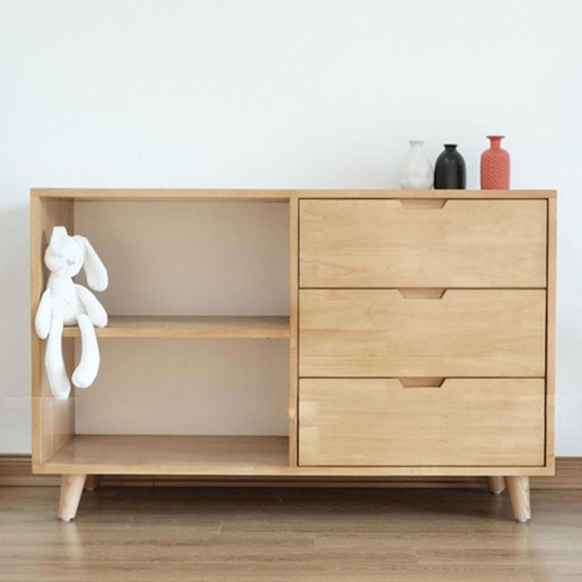 GENERICO - Cómoda Moderna Melanny 3 Cajones 2 Nichos R&R MUEBLES