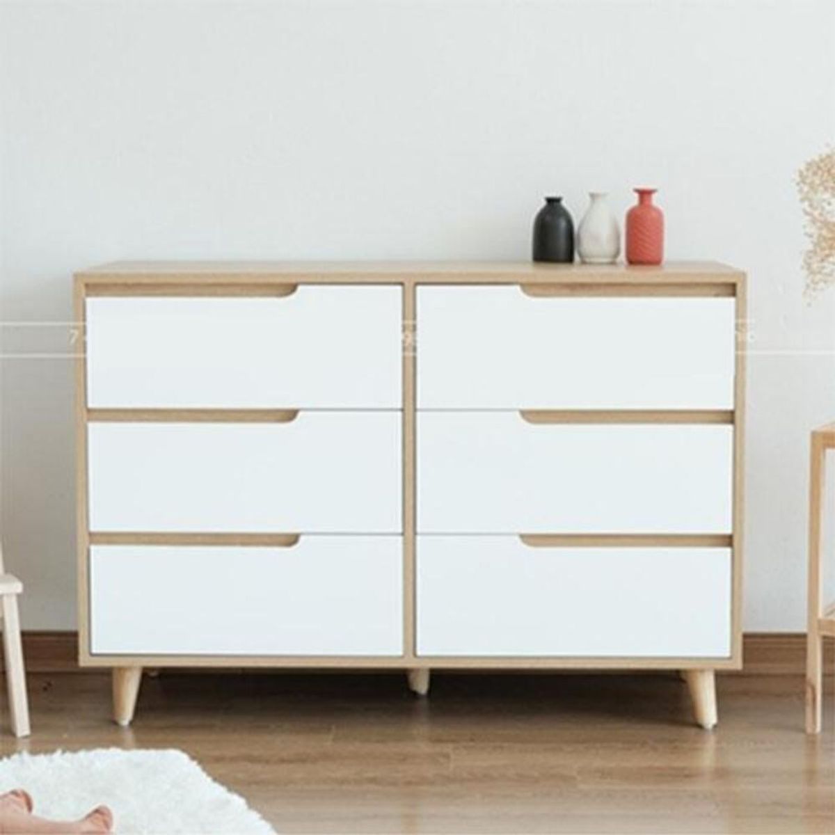 R&R MUEBLES - Cómoda Moderna Alma 6 Cajones R&R MUEBLES