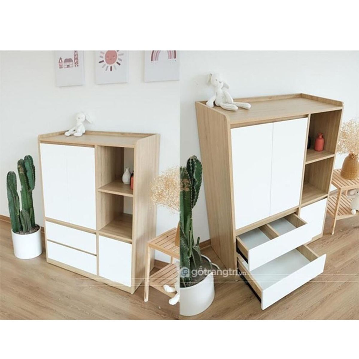 R&R MUEBLES - Cómoda Moderna Raquel Marrón ClaroMarrón R&R MUEBLES