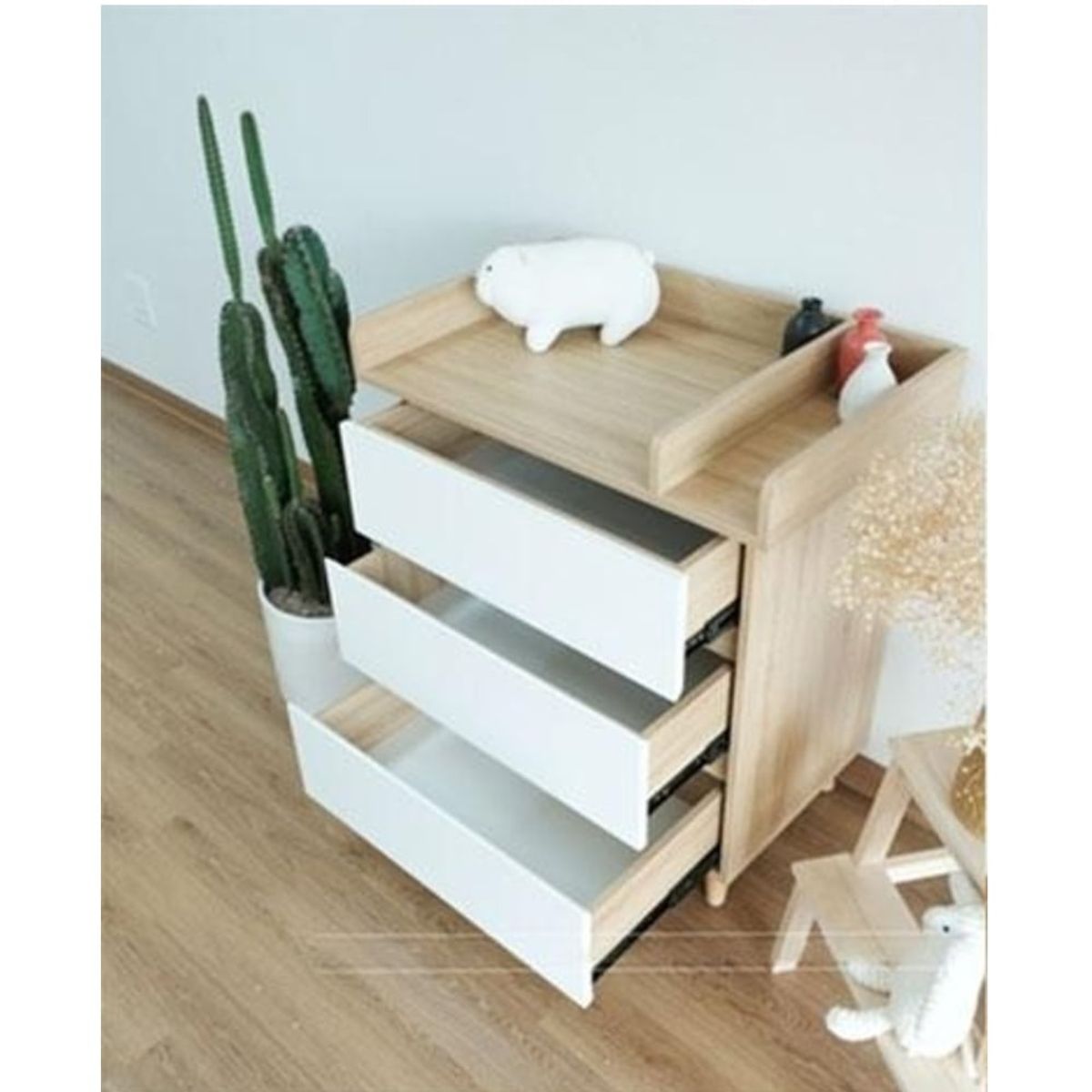 R&R MUEBLES - Cómoda Infantil Sirena 3 Cajones R&R MUEBLES