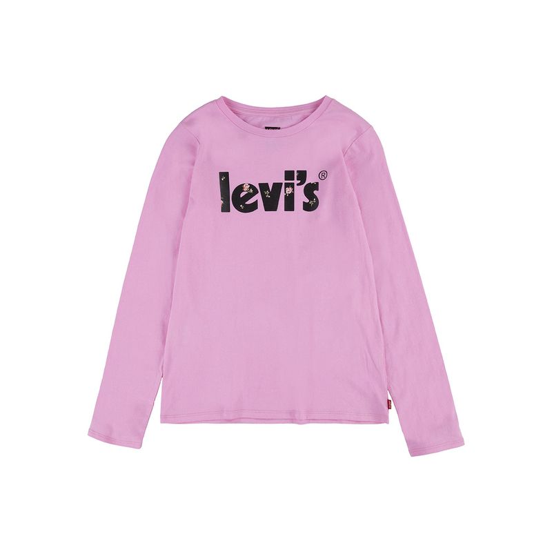 LEVIS - Polo para Niña Manga Larga Logo Flowers Levis