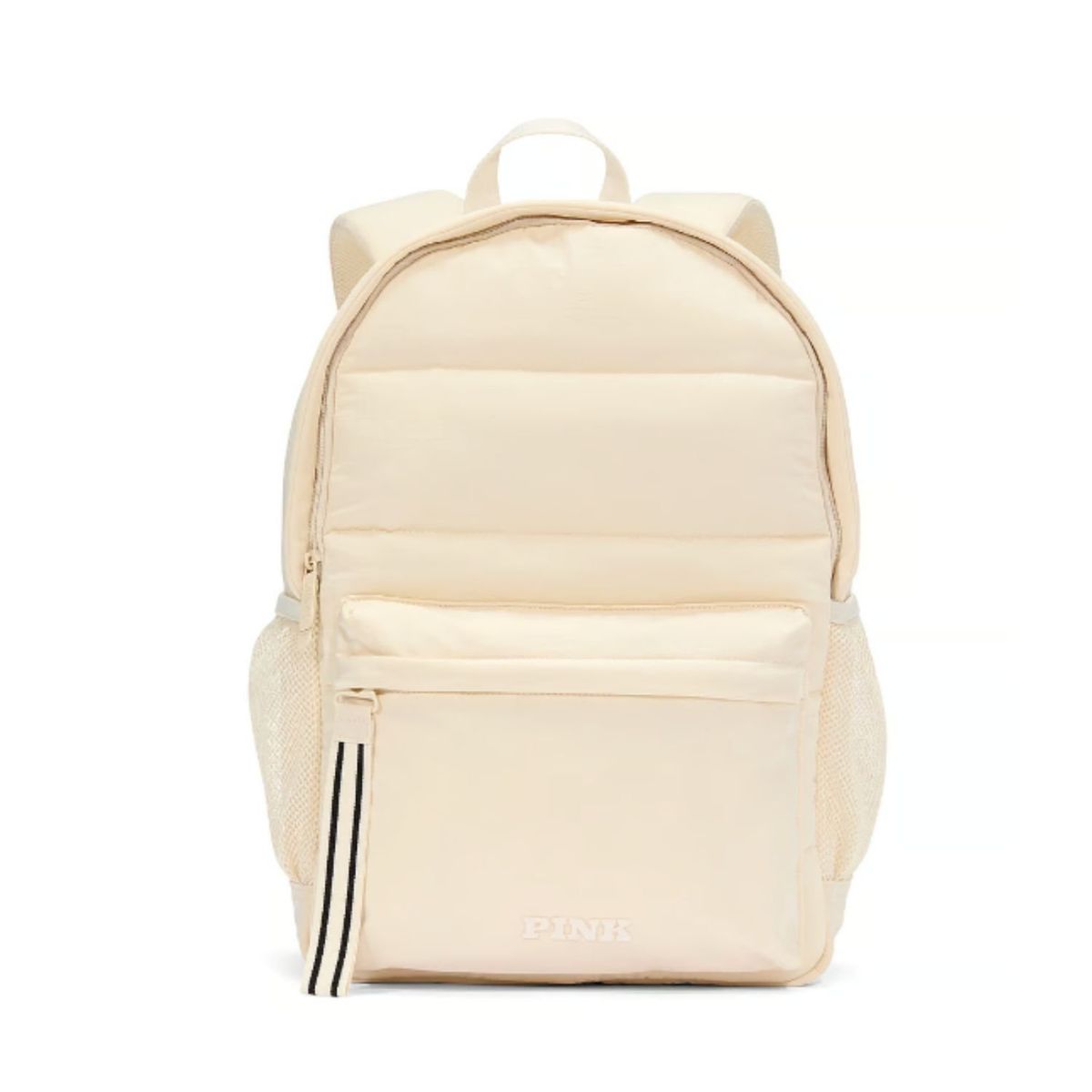 PINK - MOCHILA PUFFER ACOLCHADA PINK PERLA BLANCA VICTORIA SECRET