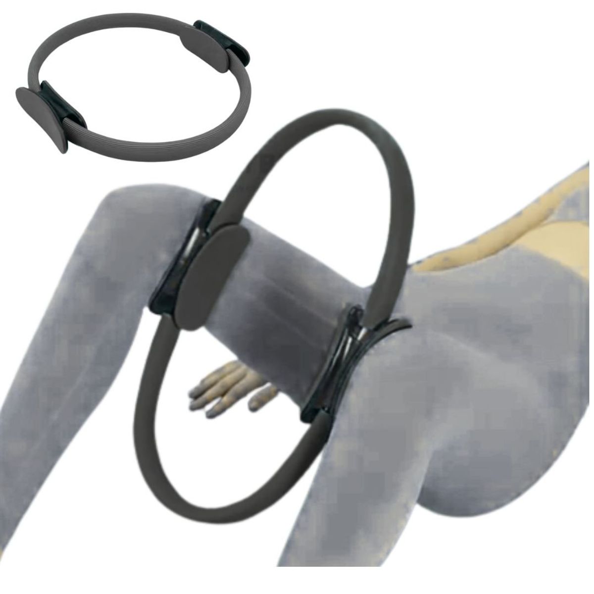 GENERICO - Aro de Pilates Yoga Fitness Aro de Resistencia Negro
