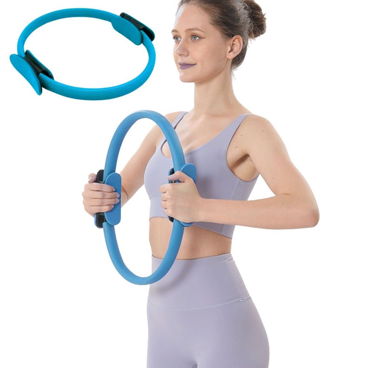 GENERICO - Aro de Pilates Yoga Fitness Aro de Resistencia Celeste