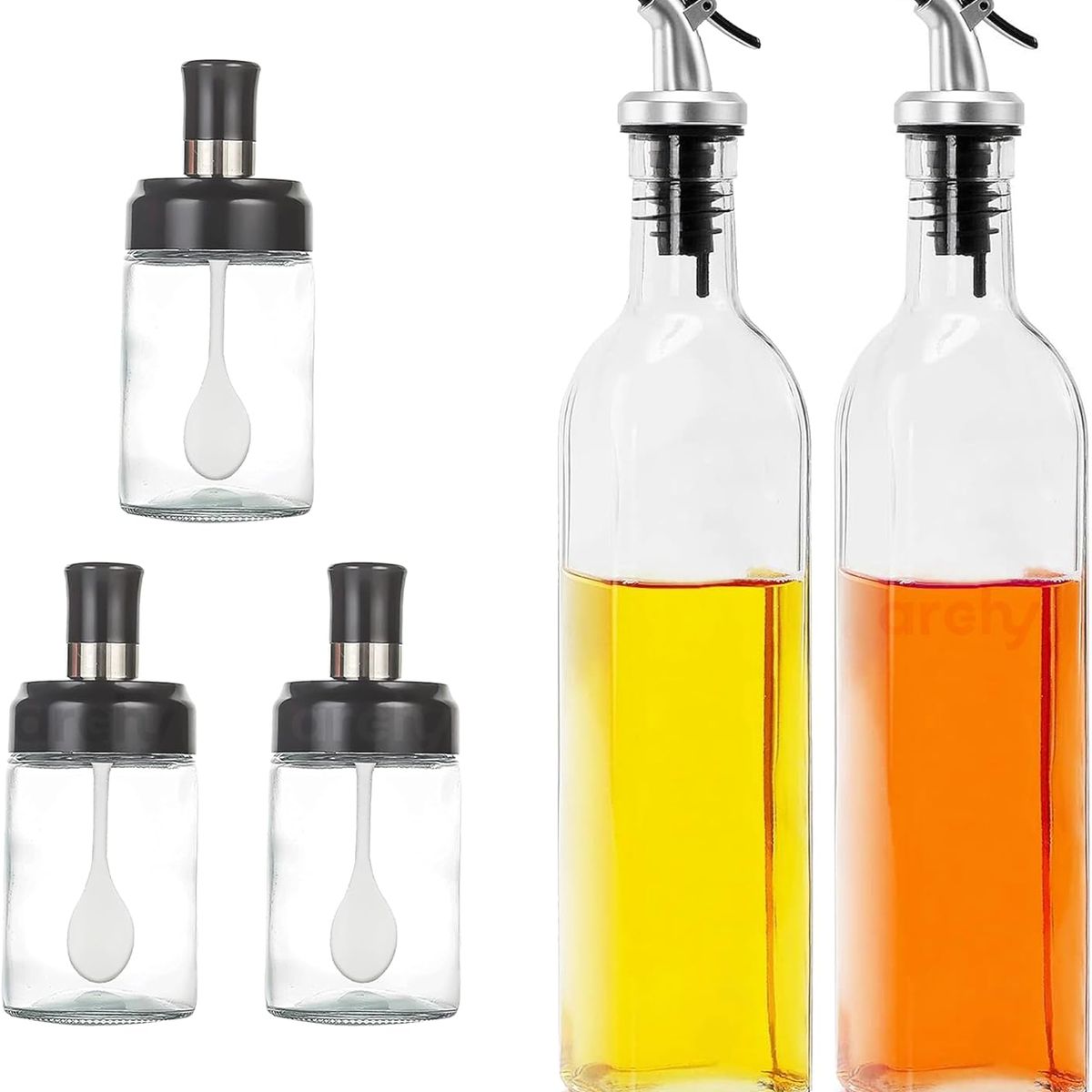 GENERICO - Set aceiteros y condimentos de 5 piezas