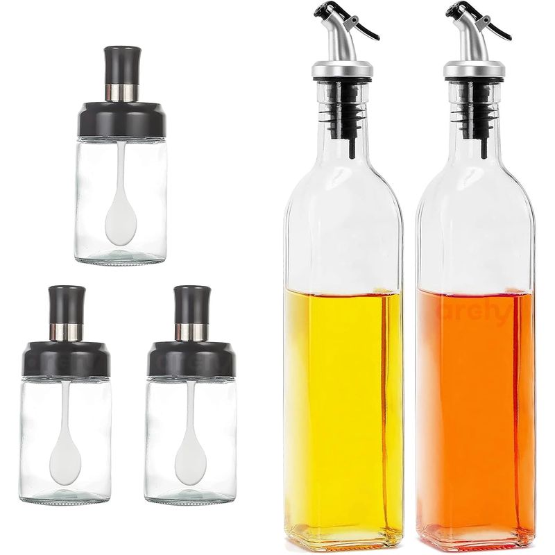 GENERICO - Set aceiteros y condimentos de 5 piezas