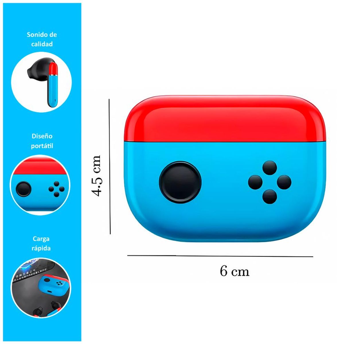 GENERICO - Audífonos Switch F2 Tws 5 con Bluetooth - Azul