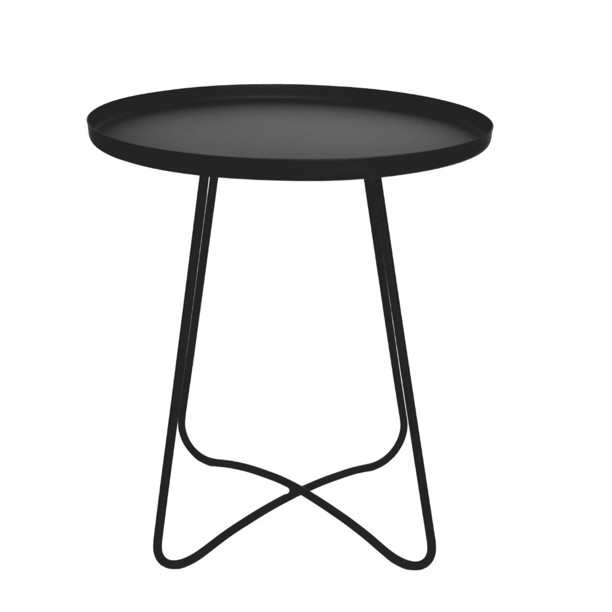 GENERICO - Mesa Auxiliar Metal Grande Noir METHOME