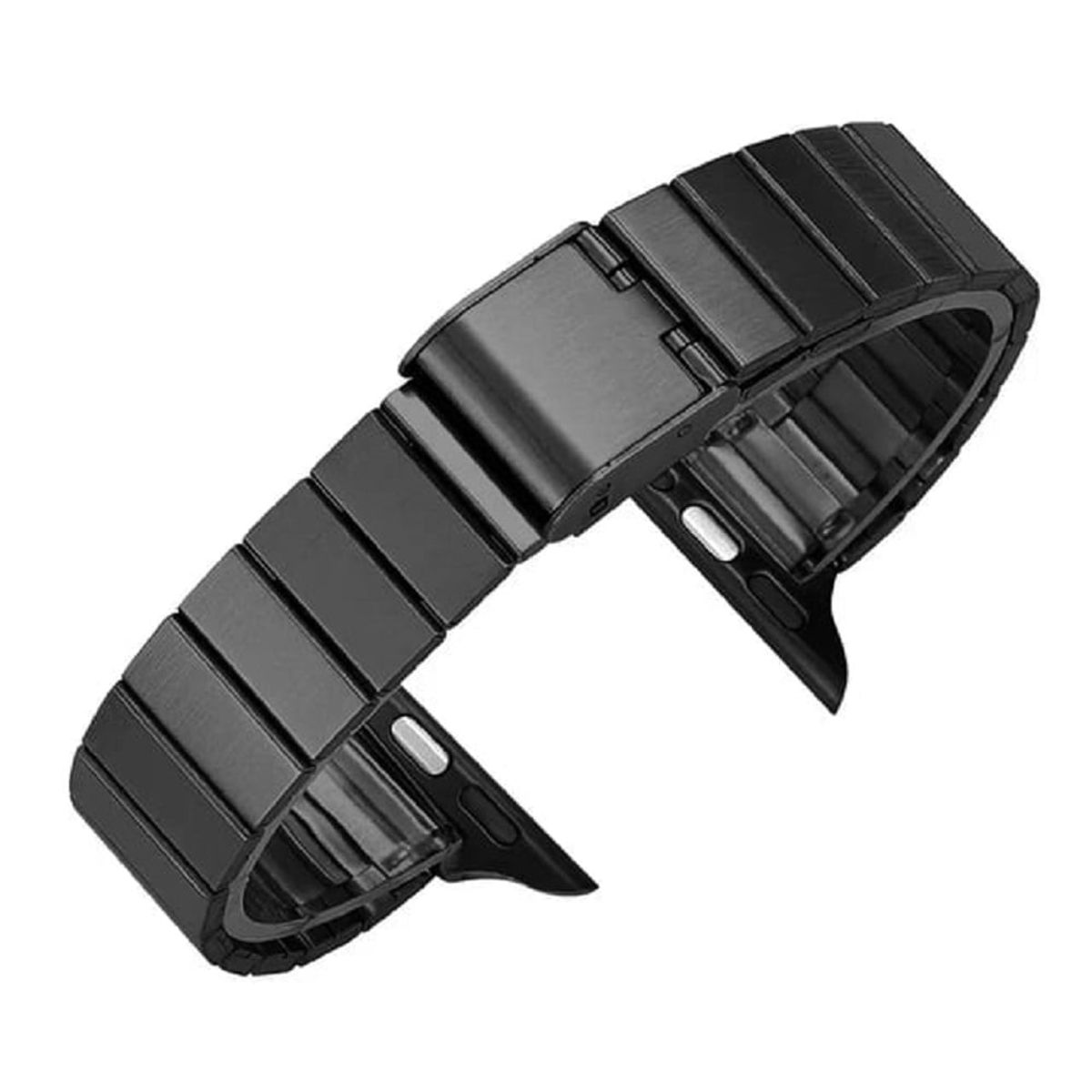 GENERICO - CORREA SLIM DE ACERO PARA WATCH 44-45-46 y 49 mm NEGRO