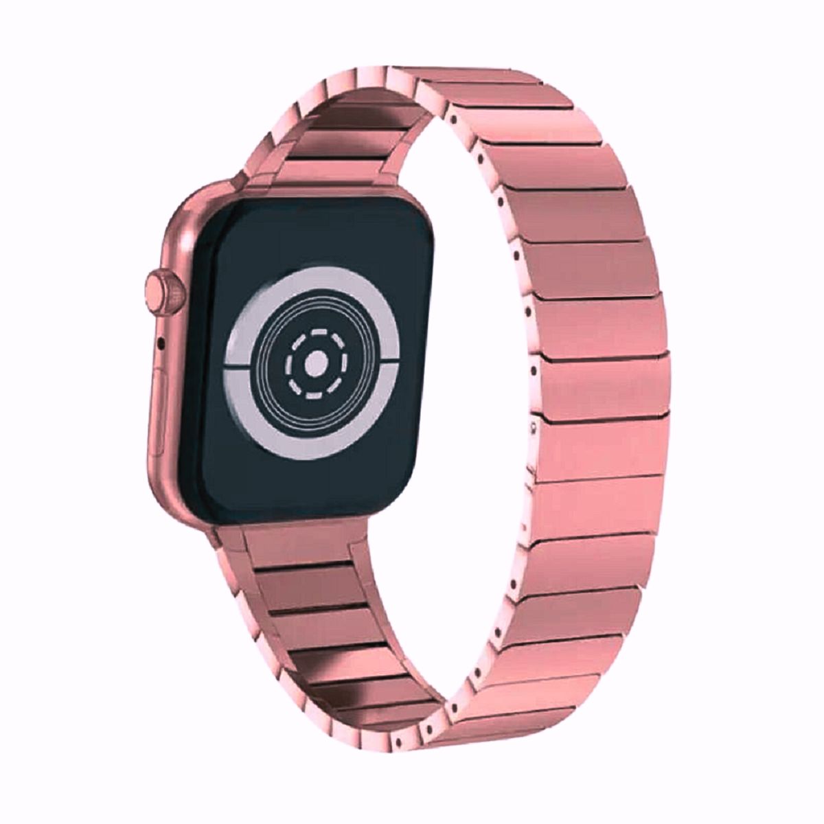 GENERICO - CORREA SLIM DE ACERO PARA WATCH 44-45-46 y 49 mm ROSADO