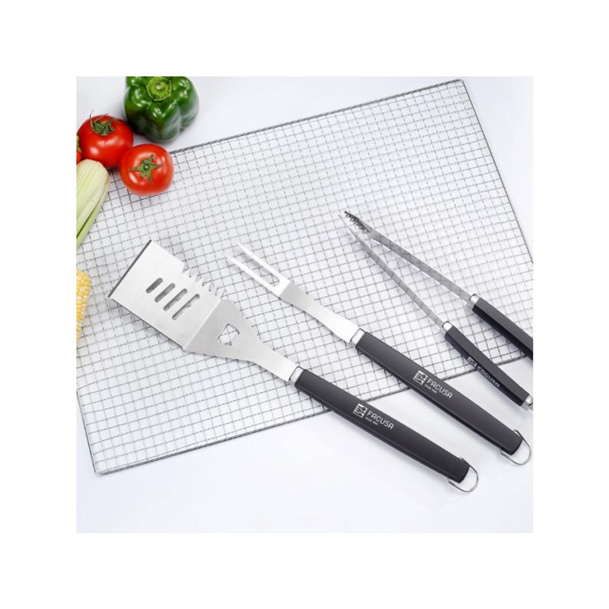 FACUSA - JGO DE UTENSILIOS X 03 BBQ 224003003