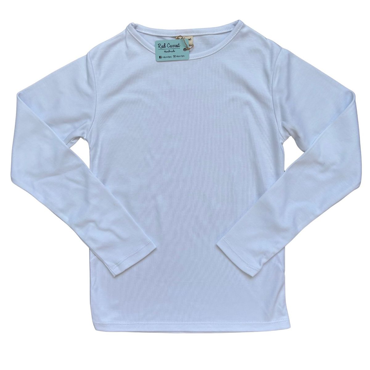 RED CARROT - Polo manga larga blanco de algodon pima