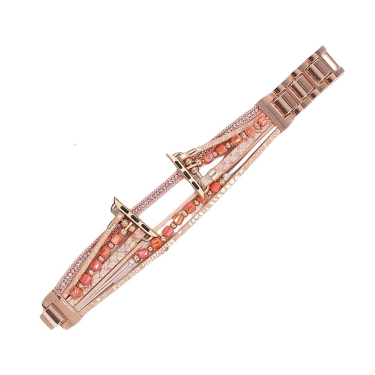 GENERICO - CORREA TIPO BRAZALETE PARA WATCH 44-45-46 y 49 mm ROSADO