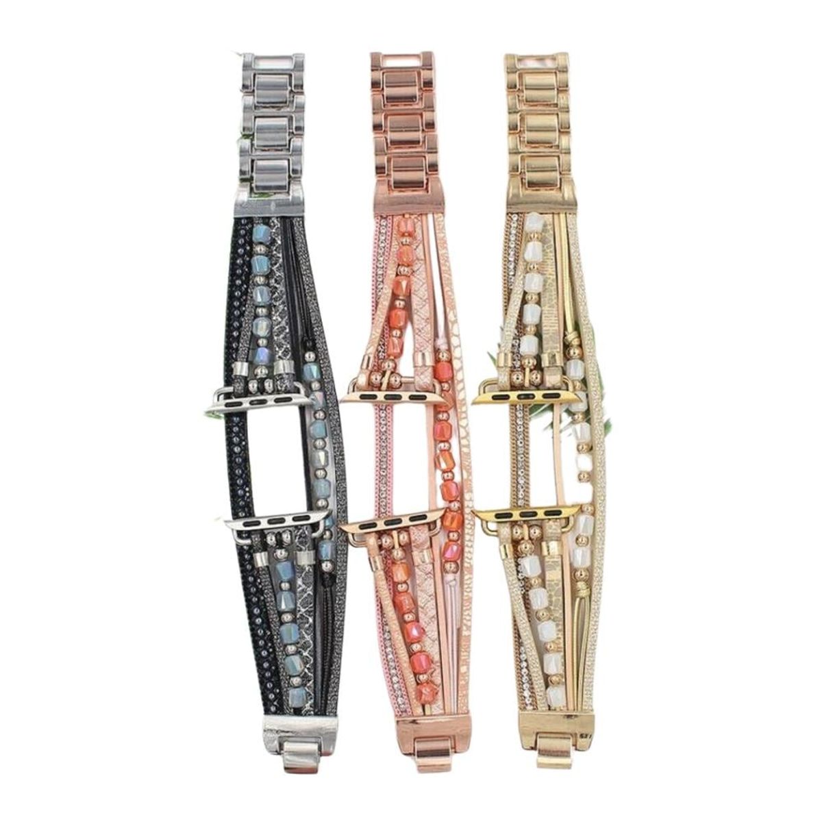 GENERICO - CORREA TIPO BRAZALETE PARA WATCH 44-45-46 y 49 mm ROSADO