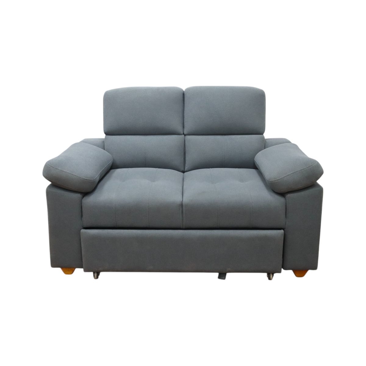 MUEBLES MACRUMO - Sofá Cama Acolchado - Gris Oscuro Tela Antifluido