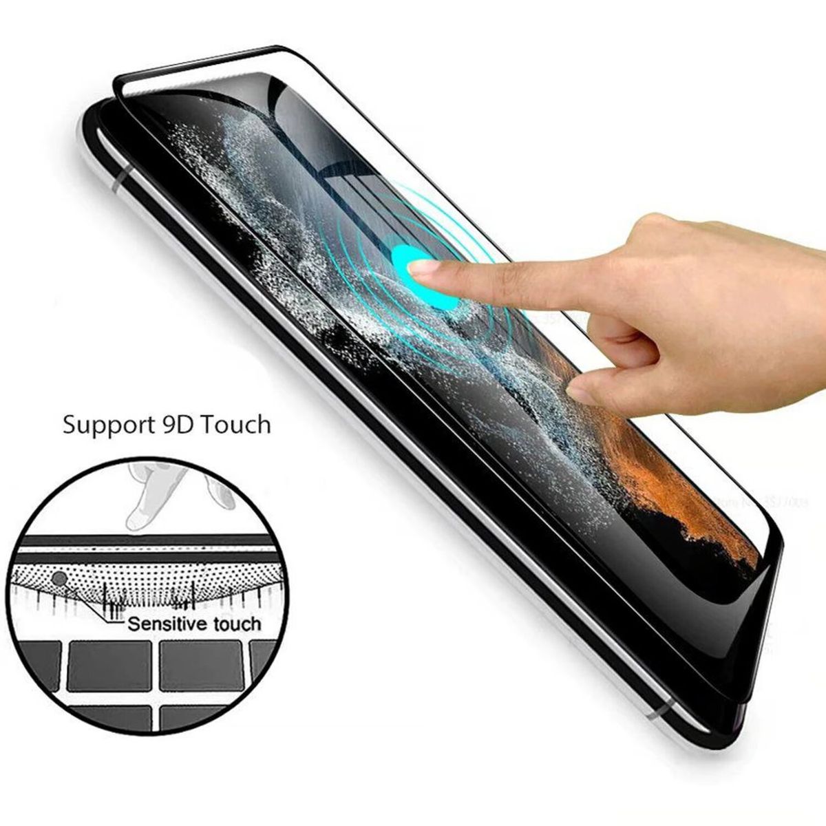 GENERICO - Mica de Vidrio Full Glue Para Samsung S23 Ultra