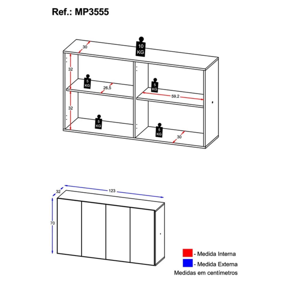 R&R MUEBLES - Aparador Moderno Tomogara Negro R&R MUEBLES