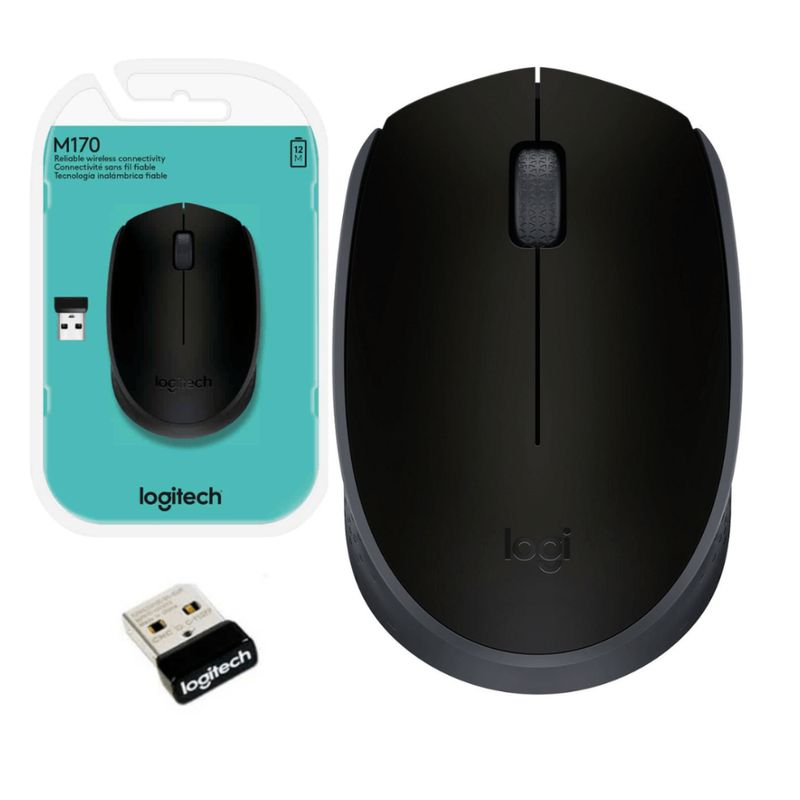 LOGITECH - MOUSE INALAMBRICO DPI 1000 3 BOTONES PARA PC Y LAPTOP LOGITECH M170