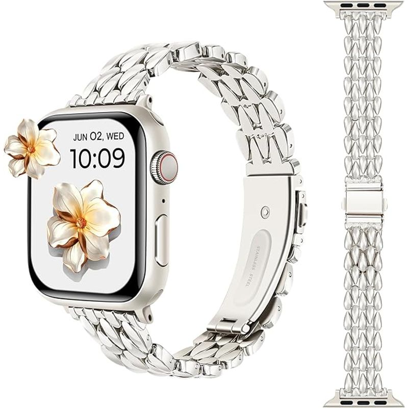 GENERICO - CORREA RICE PARA WATCH 38-40-41-42 mm PLATEADO