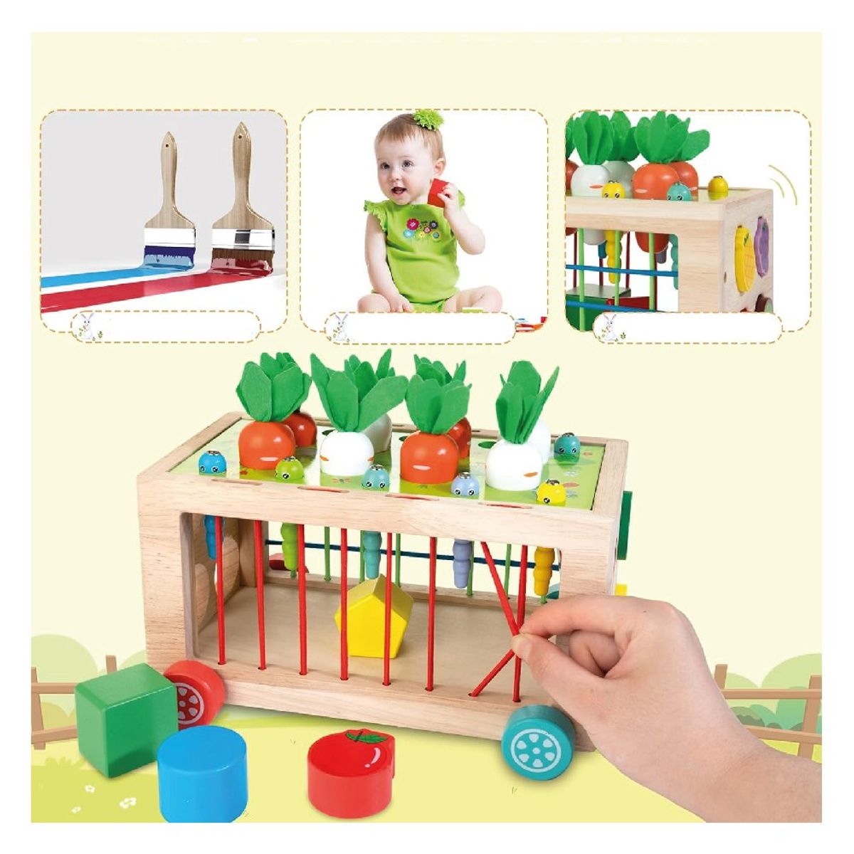 GENERICO - Juego Didáctico carro Montessori Multi-Juegos para Niños