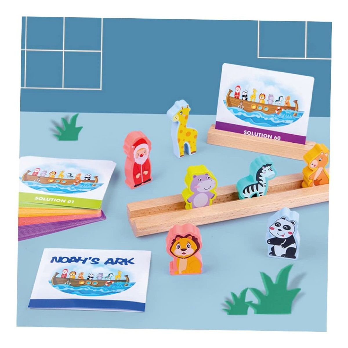 GENERICO - Juguete Montessori Arca de Noe de Madera Didáctico