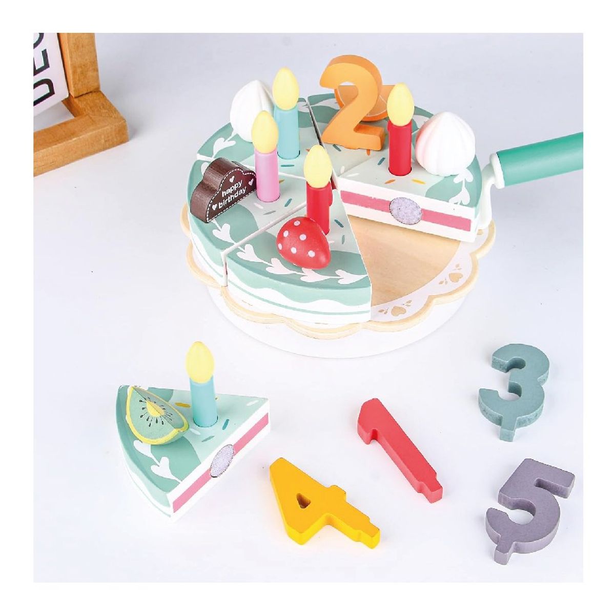 GENERICO - Torta de Juguete Didáctico de Madera Aprendizaje