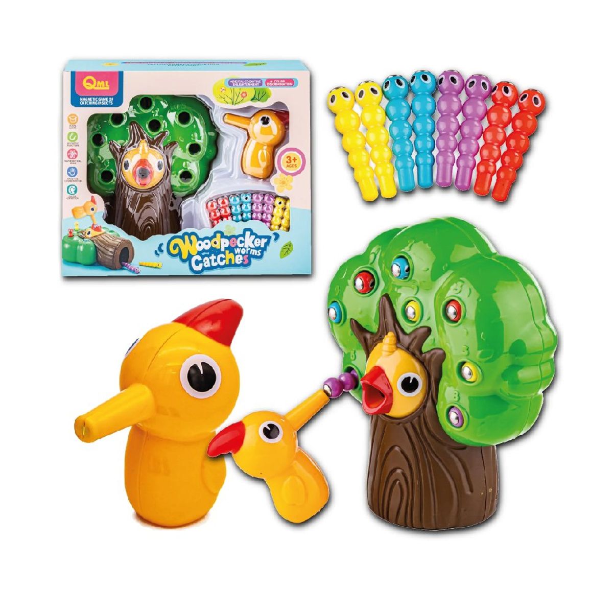 GENERICO - Juego Entretenido Imantado Pajarito Carpintero Didáctico