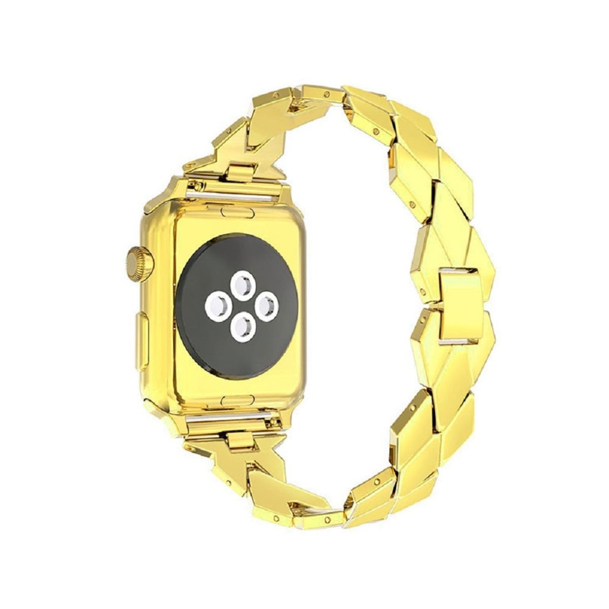 GENERICO - CORREA ACERO GLAM PARA WATCH 44-45-46 y 49 mm DORADO