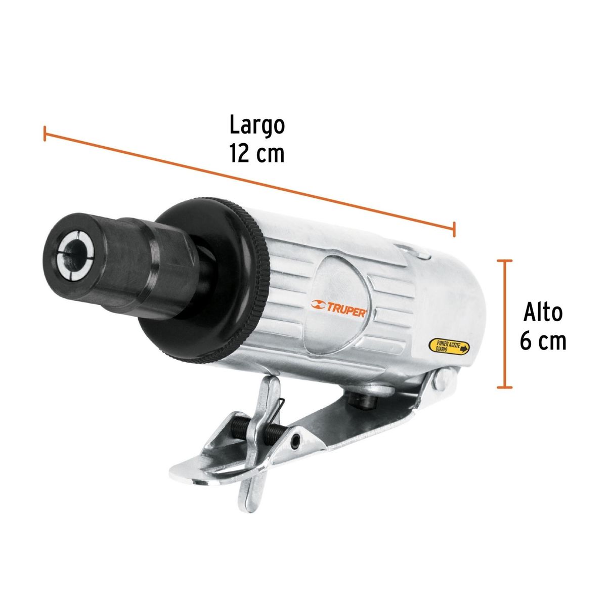 TRUPER - Mini rectificador Pulidor neumático 1 /4" recto - Truper