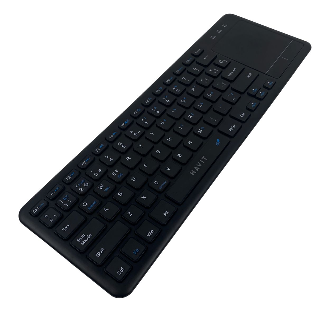 HAVIT - TECLADO HAVIT KB234WB CON TOUCH PAD INALAMBRICO BLUETOOTH MEMBRANA