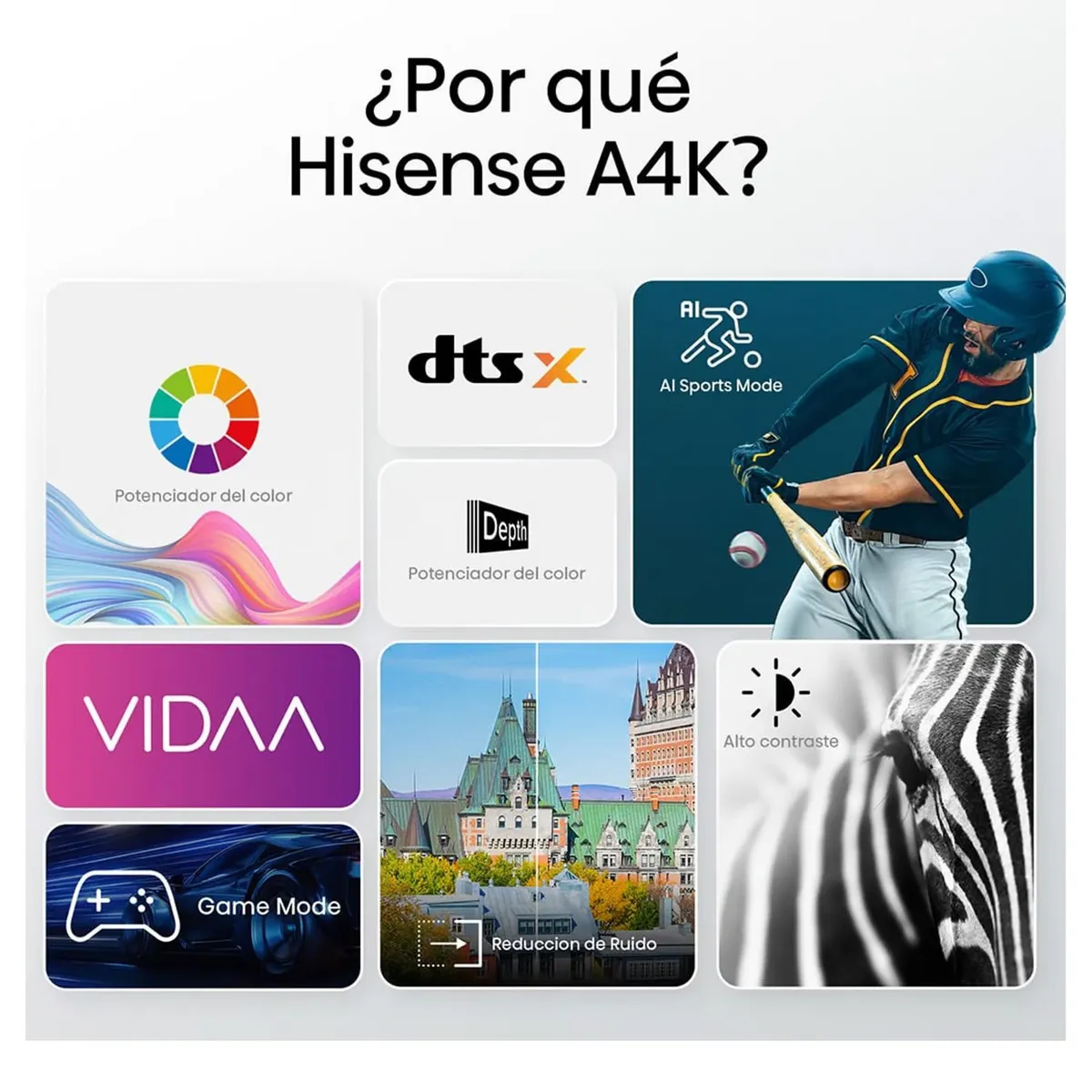 HISENSE - Televisor Hisense 32” LED Smart TV VIDAA HD 32A4K