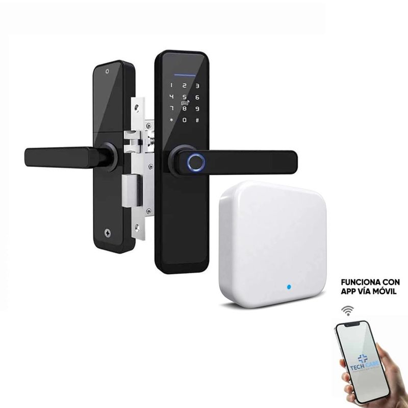 TECH CARE - Cerradura Digital Inteligente 5 modos Compatible con Alexa y Google