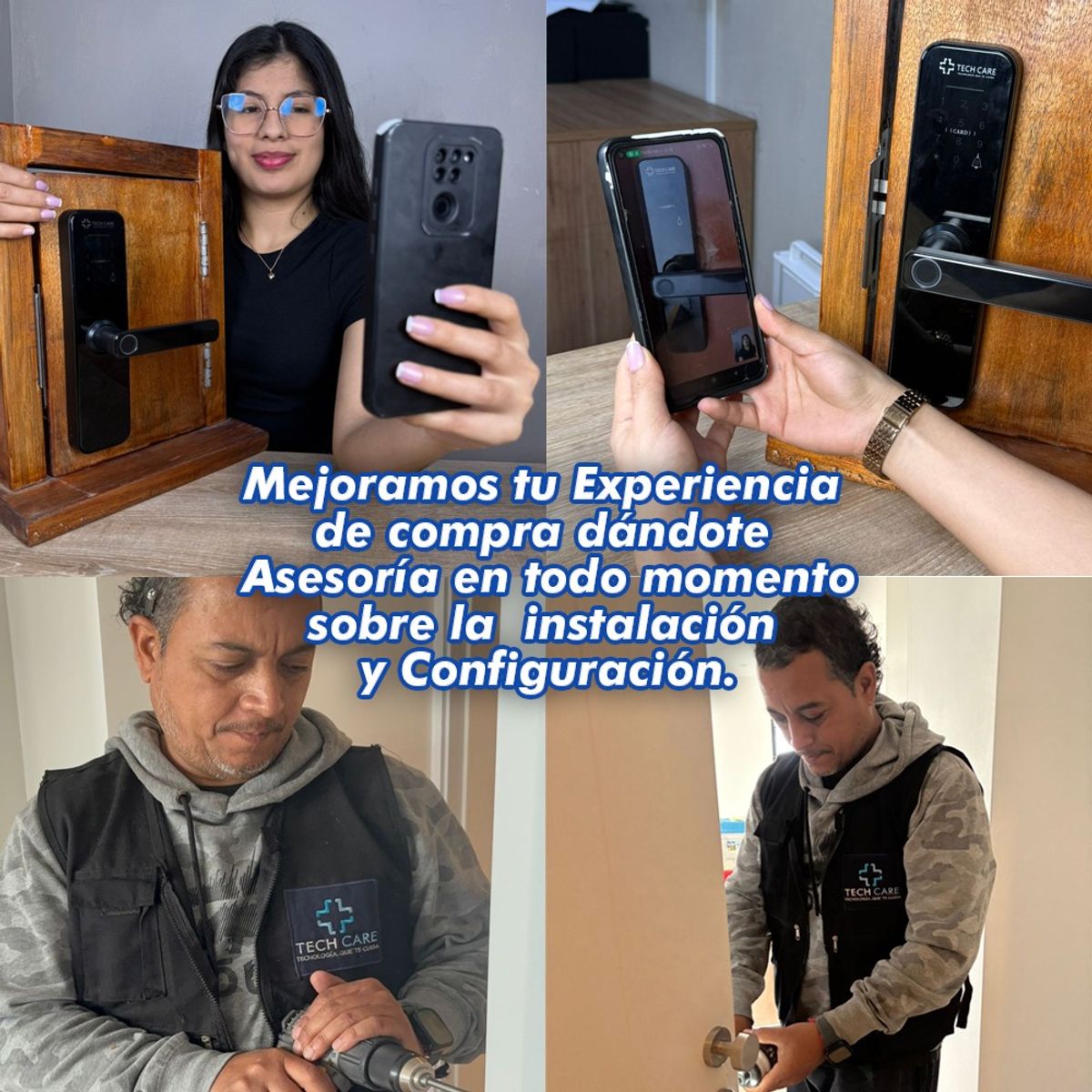 TECH CARE - Cerradura Inteligente 6 modos TTLock con Alexa y Google