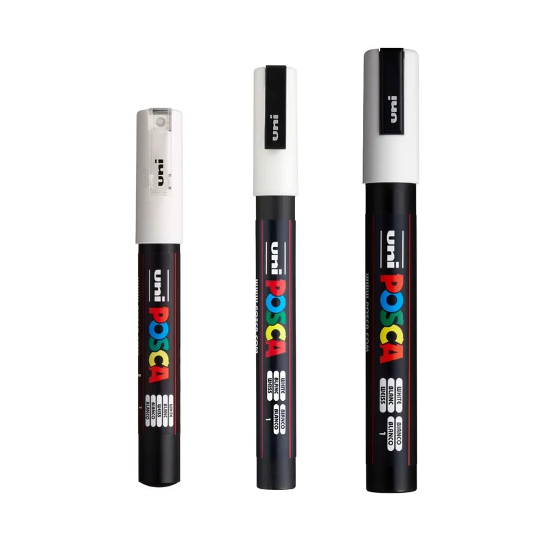 POSCA - POSCA Pack 3 Marcadores Blanco PC-1M/3M/5M