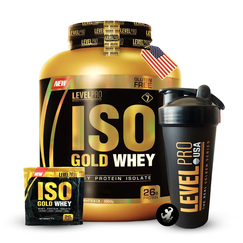 LEVEL PRO - Proteína Iso Gold Whey 6.6 Lbs - Cookies