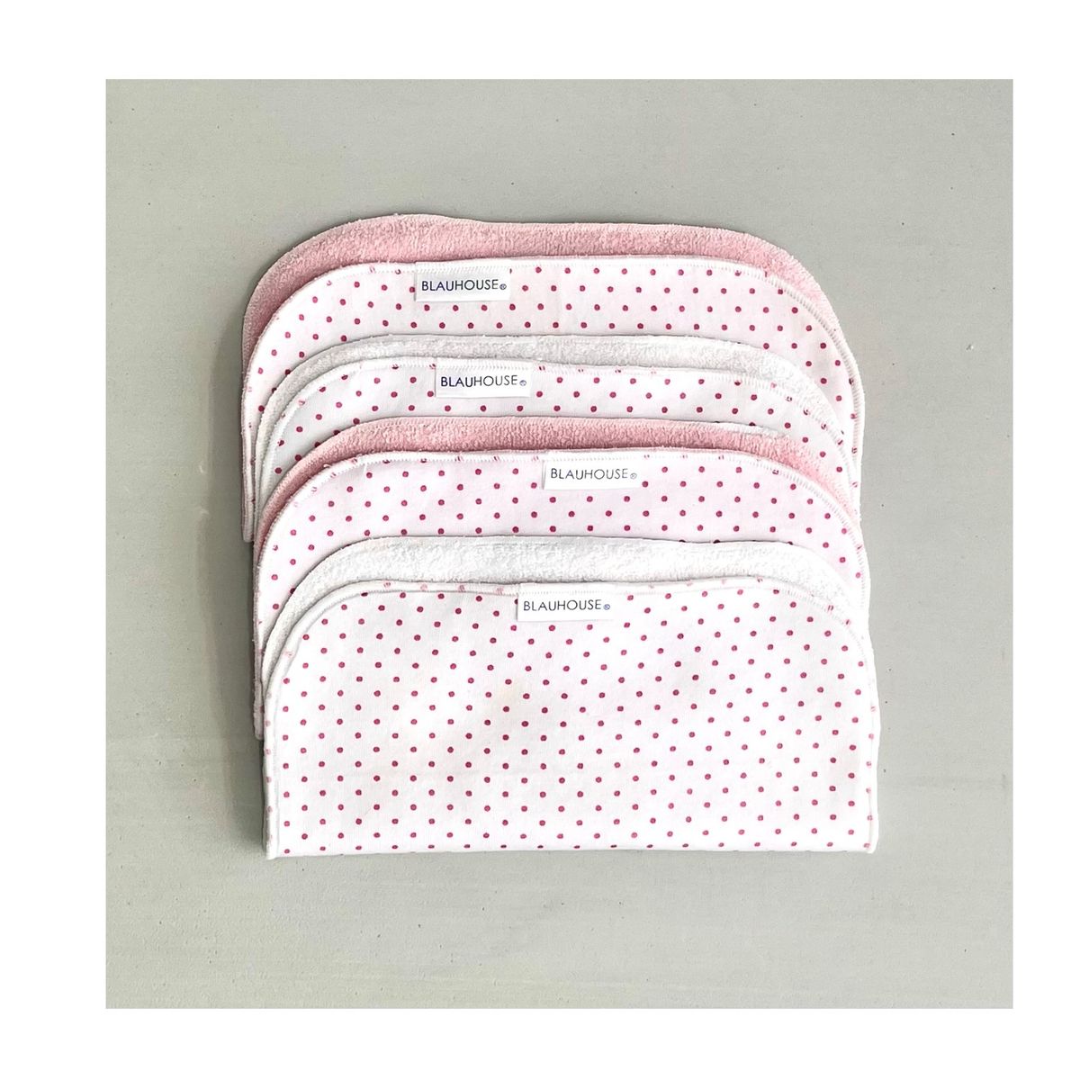 BLAUHOUSE - Babita para Bebe de Algodon Reverso Felpa Pack x 4