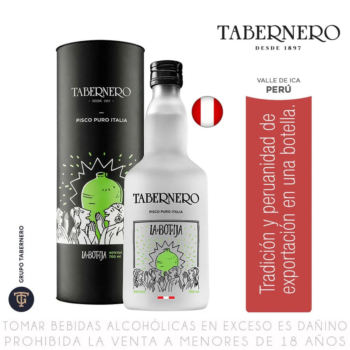 TABERNERO - Pisco Tabernero La Botija Italia 700ml