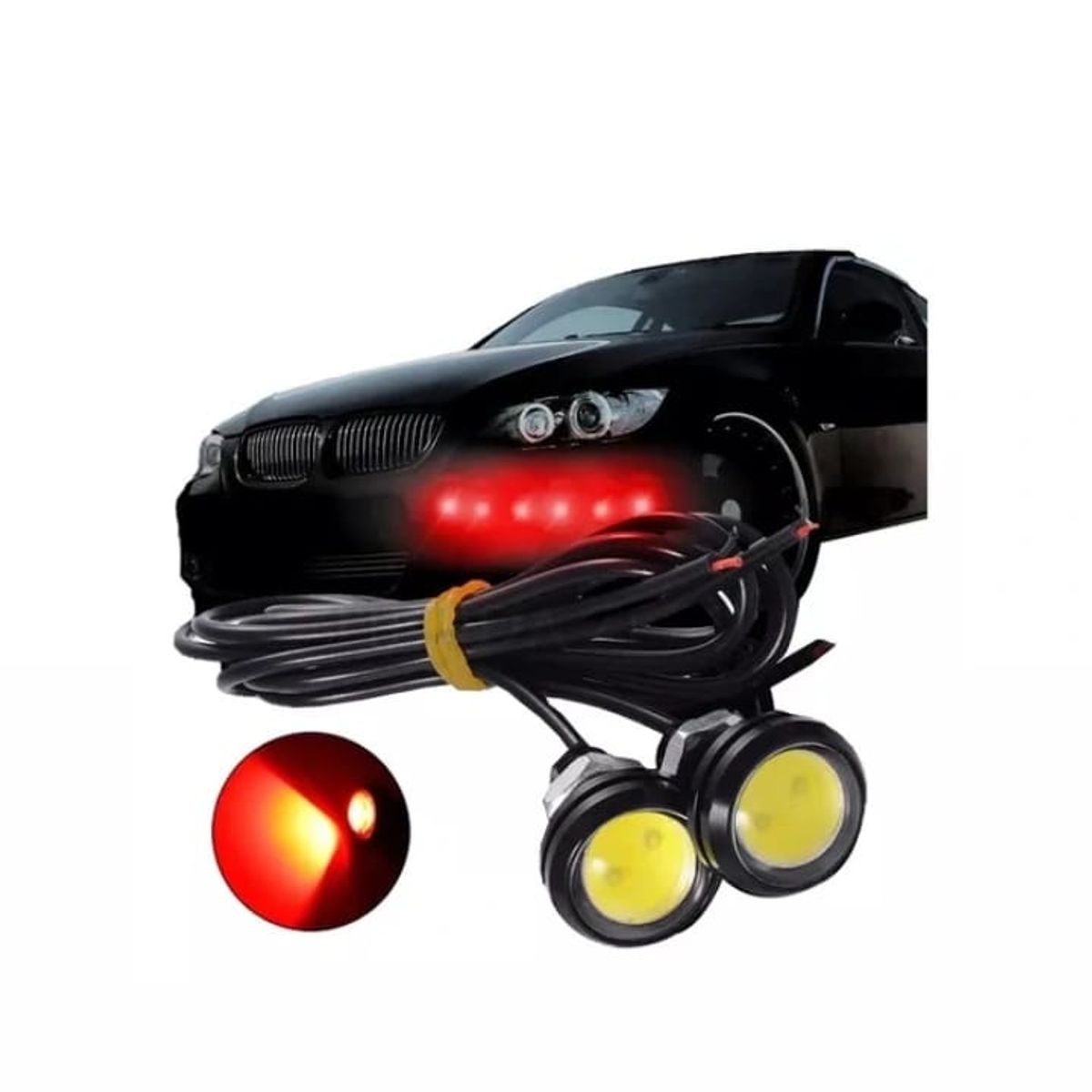 GENERICO - par de ojos de aguila led color rojo super brillante