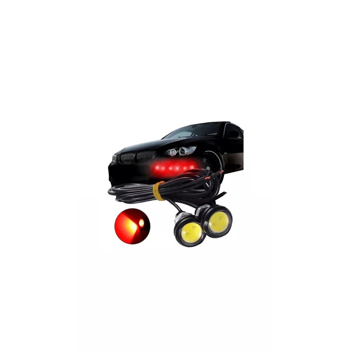 GENERICO - par de ojos de aguila led color rojo super brillante