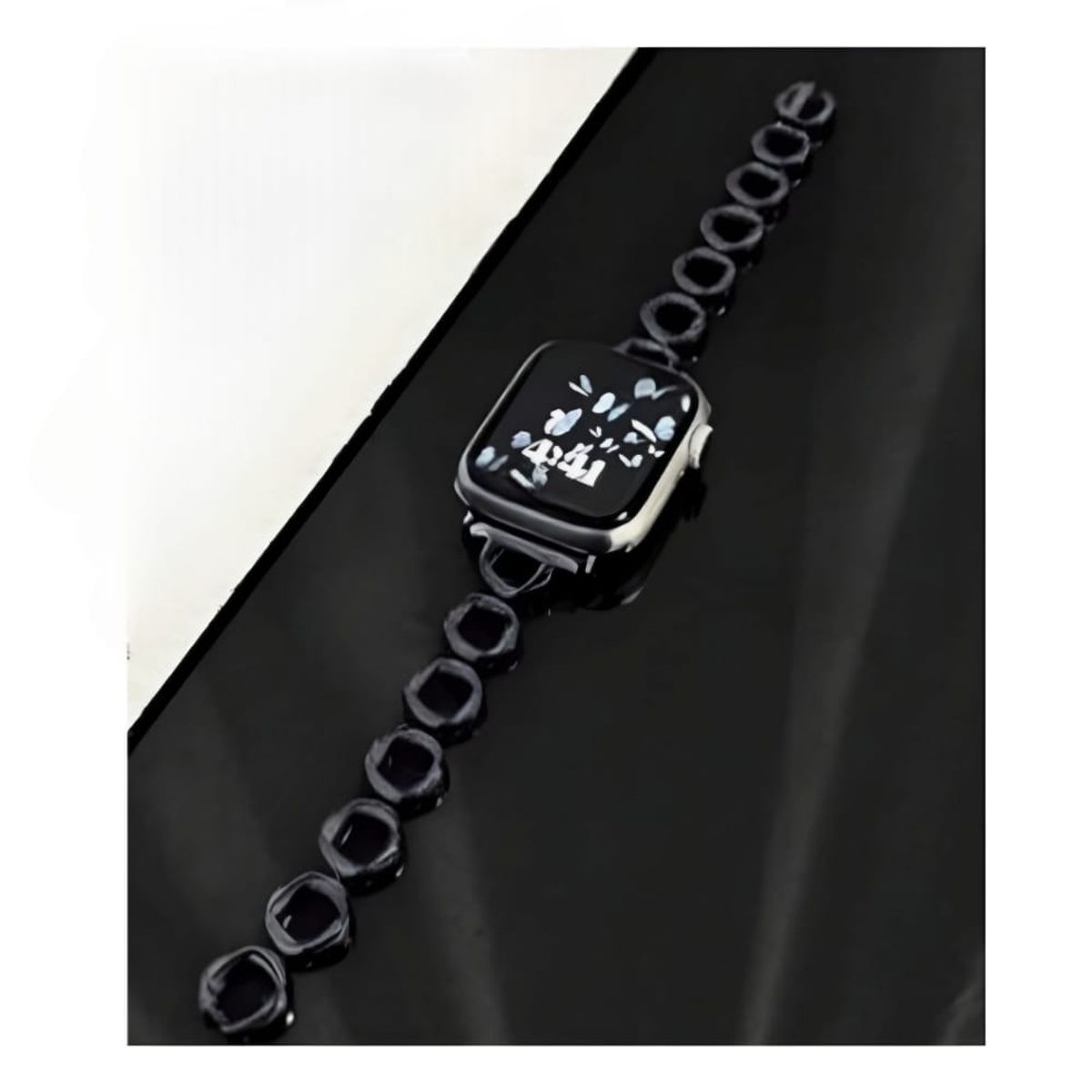 GENERICO - CORREA ACERO RINGS PARA WATCH 44-45-46 y 49 mm NEGRO