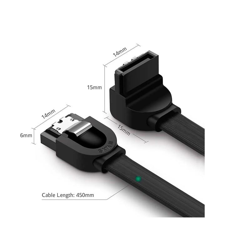 UGREEN - Cable SATA III UGREEN tipo codo de 50cm US217