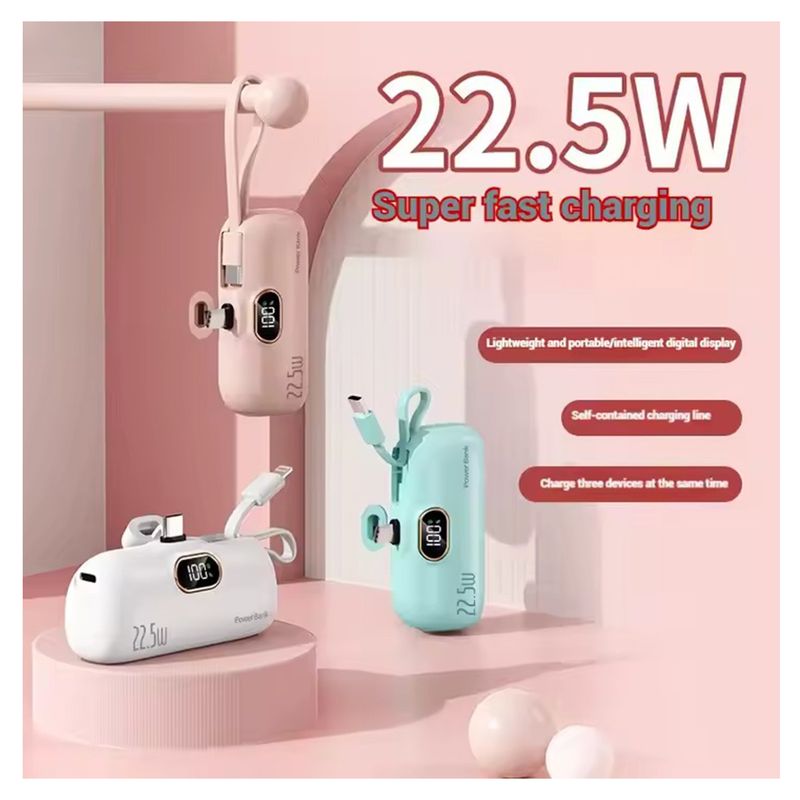 GENERICO - POWER BANK MINI DIGITAL 5000 MAH