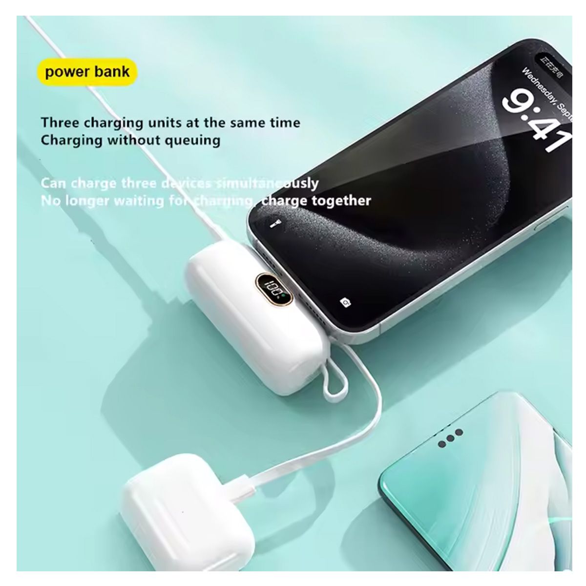 GENERICO - POWER BANK MINI DIGITAL 5000 MAH