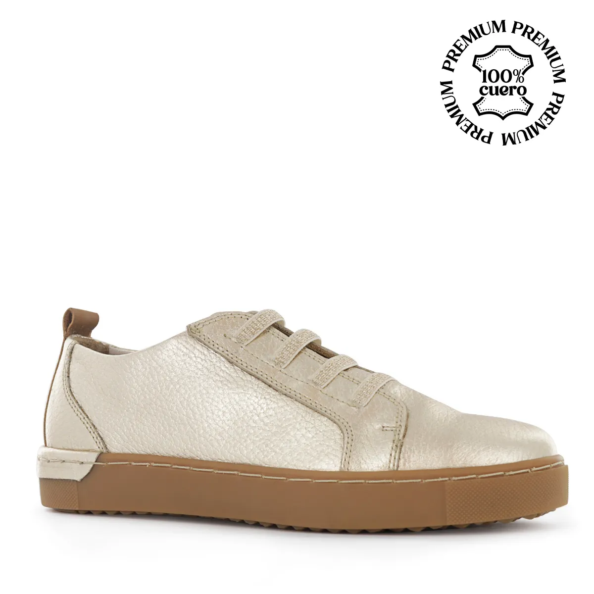 ECCO - Zapatillas Urbanas Mujer Ecco Ivanna08 Oro Cuero Folia