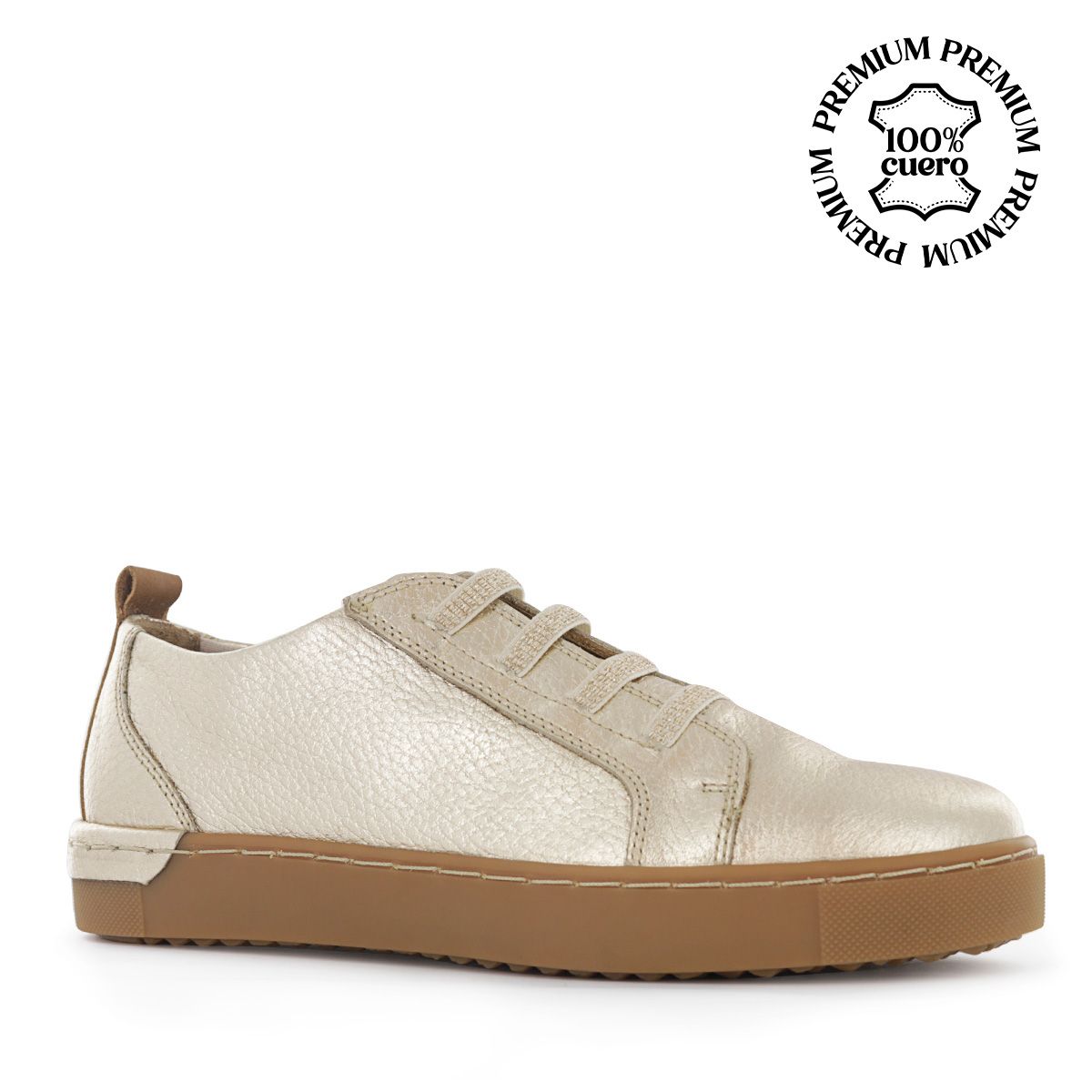 ECCO - Zapatillas Urbanas Mujer Ecco Ivanna08 Oro Cuero Folia