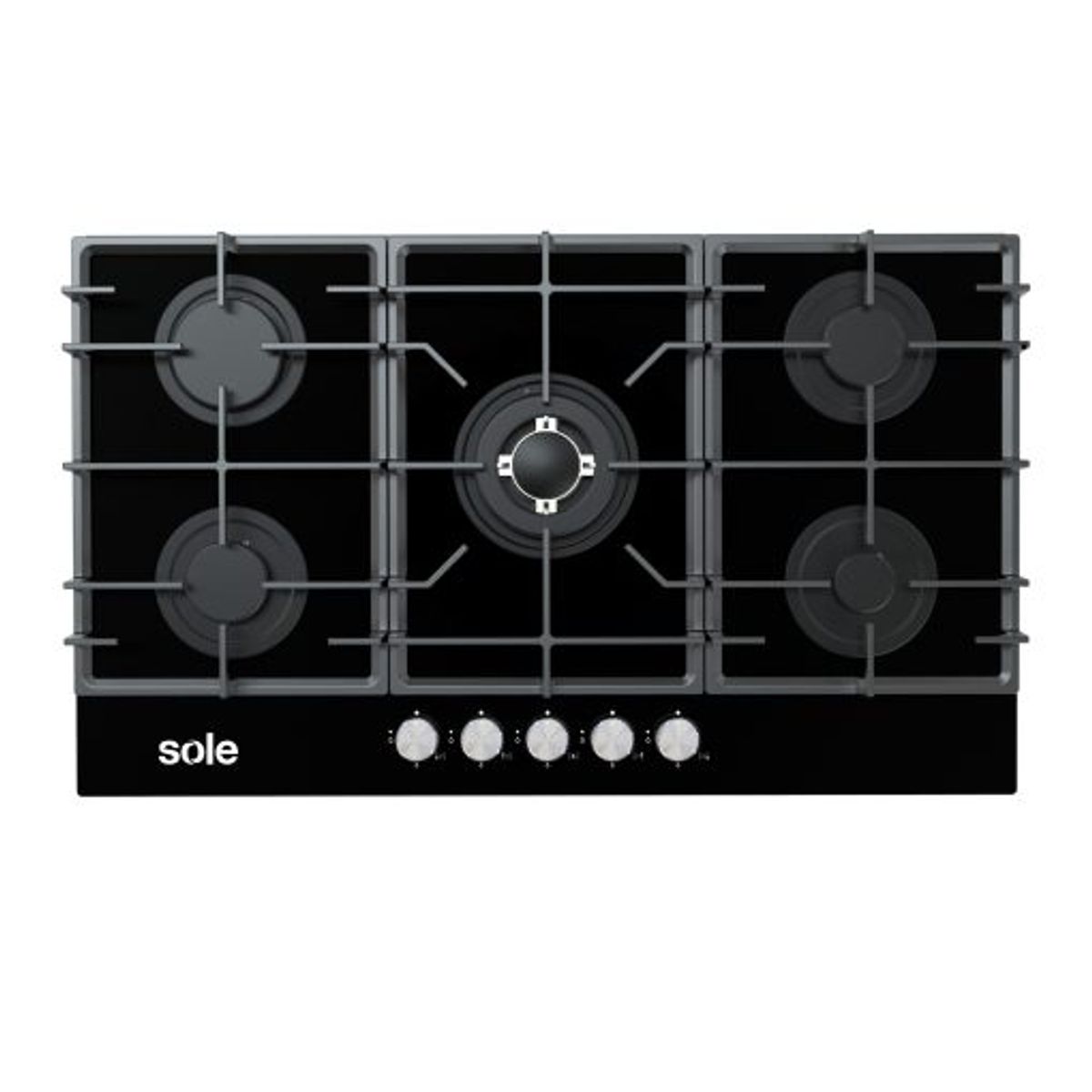 SOLE - Encimera Vidrio Templado Sole A Gas 86cm